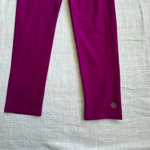 Athleta Workout Pink Legging High Waist Yoga Exercise Walking Cropped Pant SZ XS - Picture 6 of 11